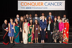 Group image of the 2022 IDEA recipients at the ASCO Annual Meeting Grants and Awards Ceremony in June.